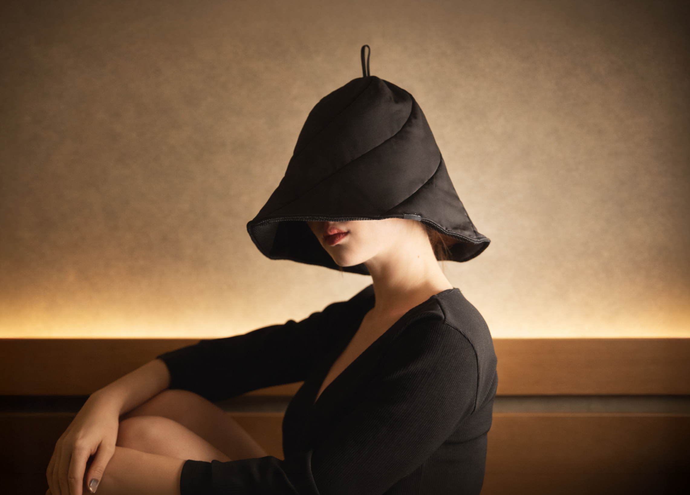 [S SaunaNova]20,000人の声から生まれた サウナハット PRO版 Vaceous Sauna Hat PRO（ヴェイシャス サウナハット プロ） ブラック