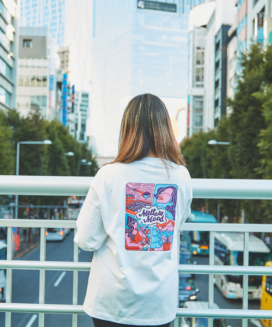 city sauna T-shirts 6.2oz(長袖)ホワイト