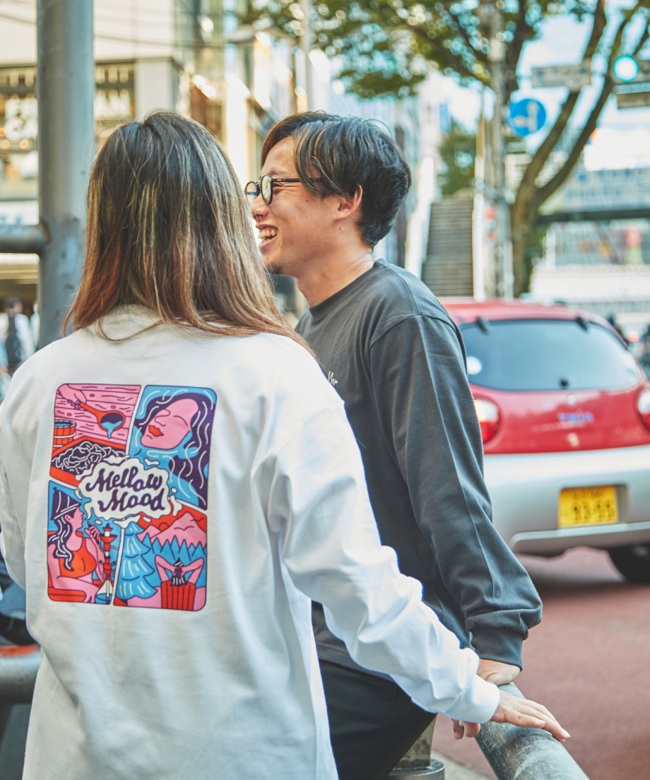 city sauna T-shirts 6.2oz(長袖)ホワイト