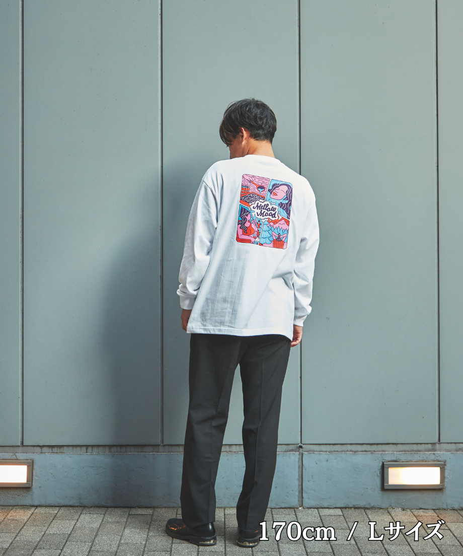 city sauna T-shirts 6.2oz(長袖)ホワイト