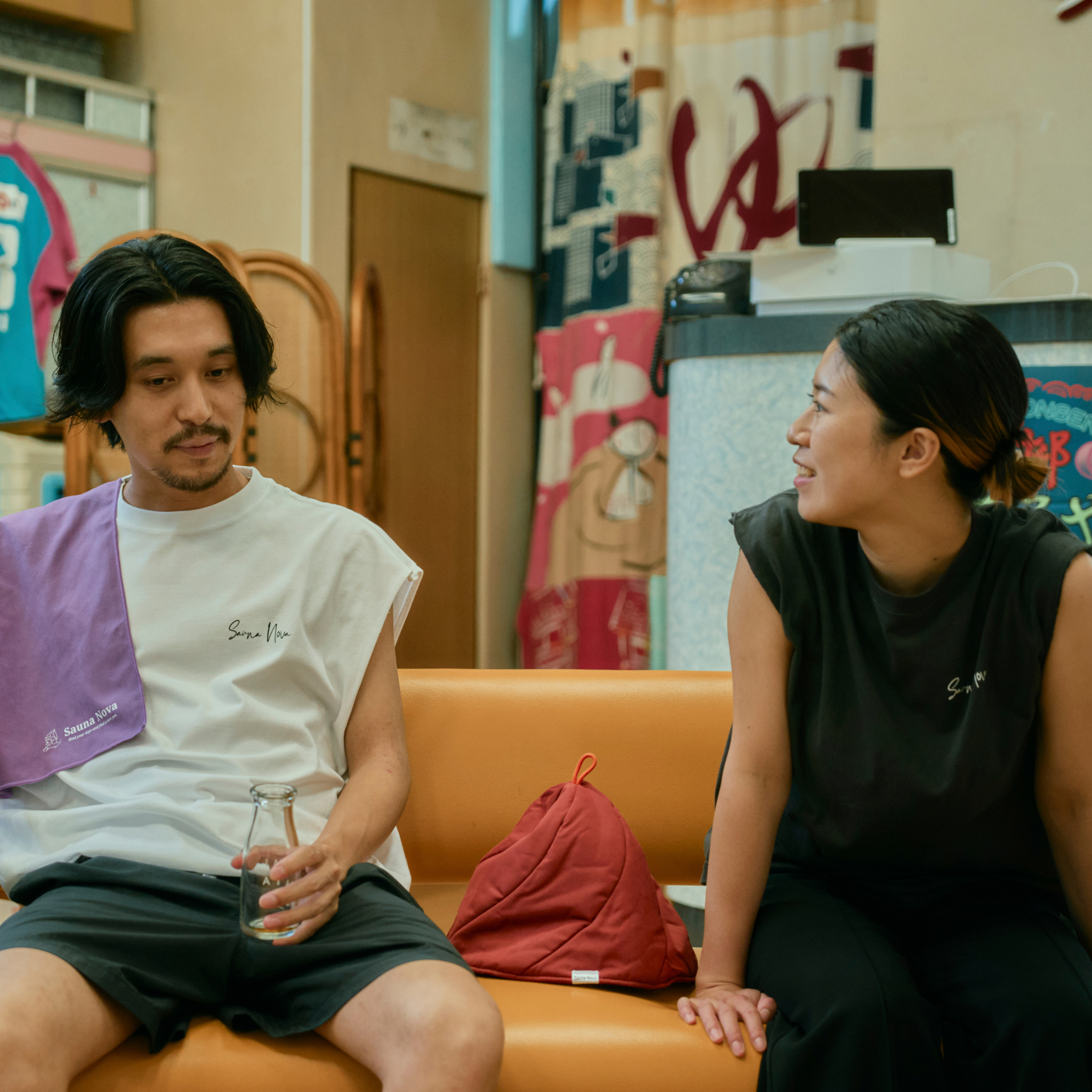 city sauna T-shirts 6.2oz(ノースリーブ)ダークグレー