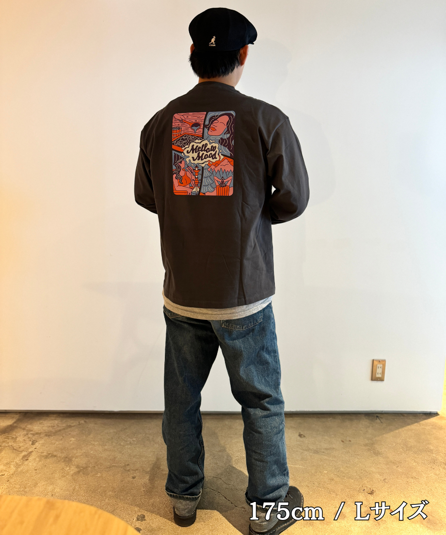 city sauna T-shirts 6.2oz(長袖)ダークグレー