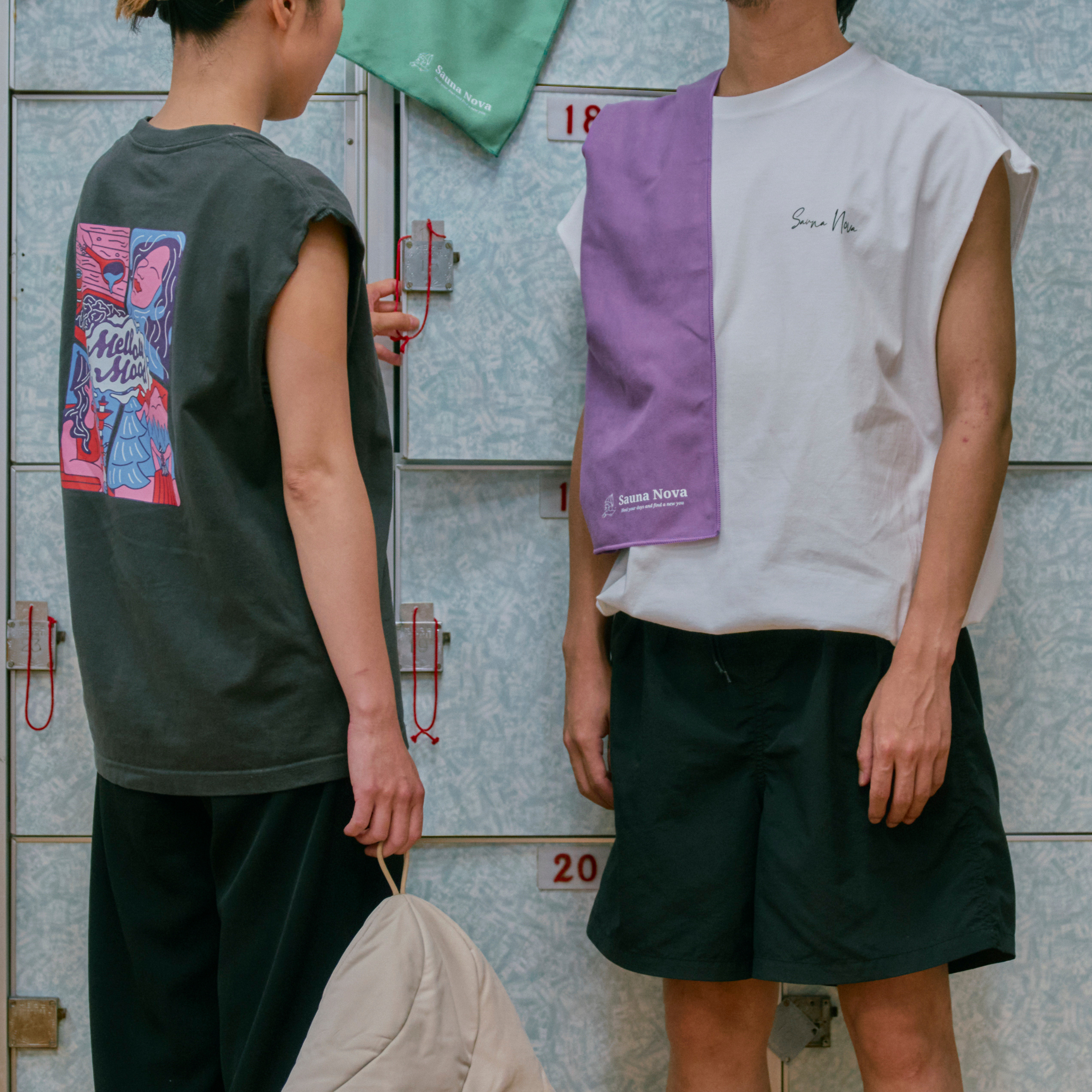 city sauna T-shirts 6.2oz(ノースリーブ)ダークグレー