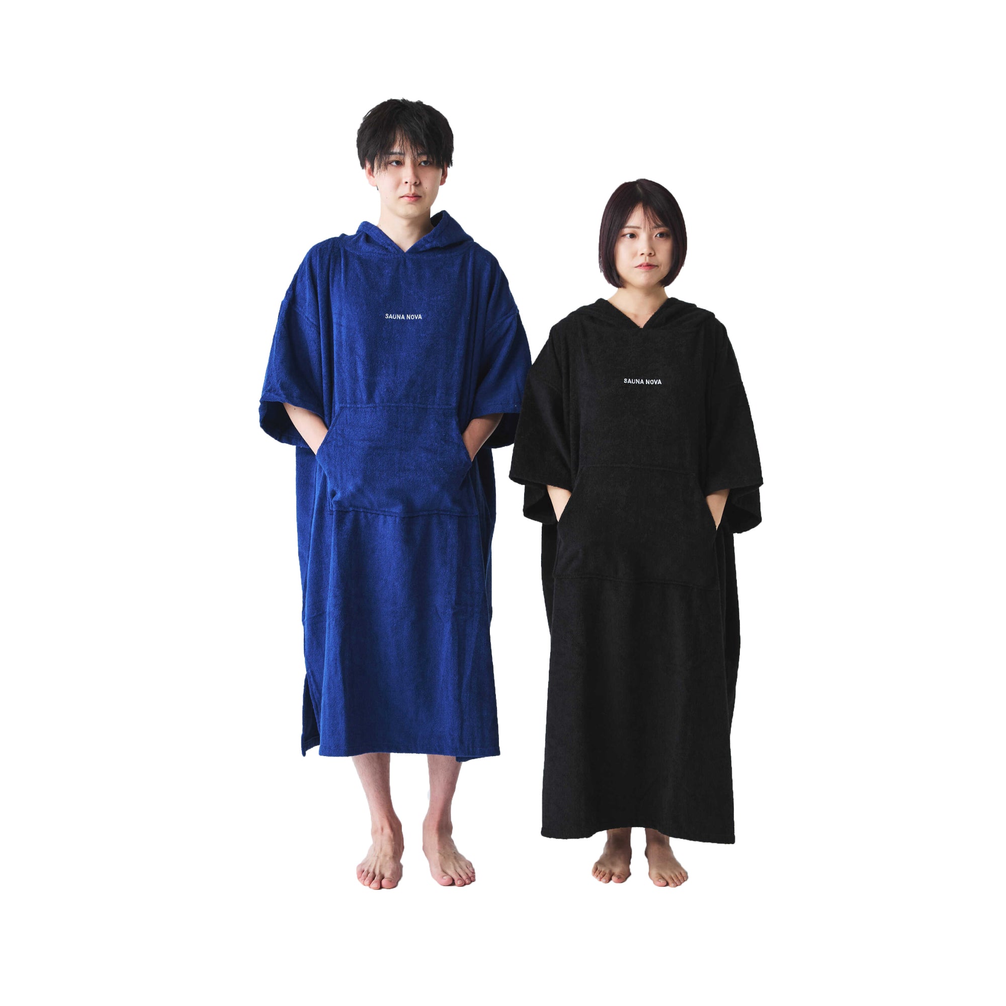 【春夏秋に】瞑想サウナポンチョ(ネイビー)