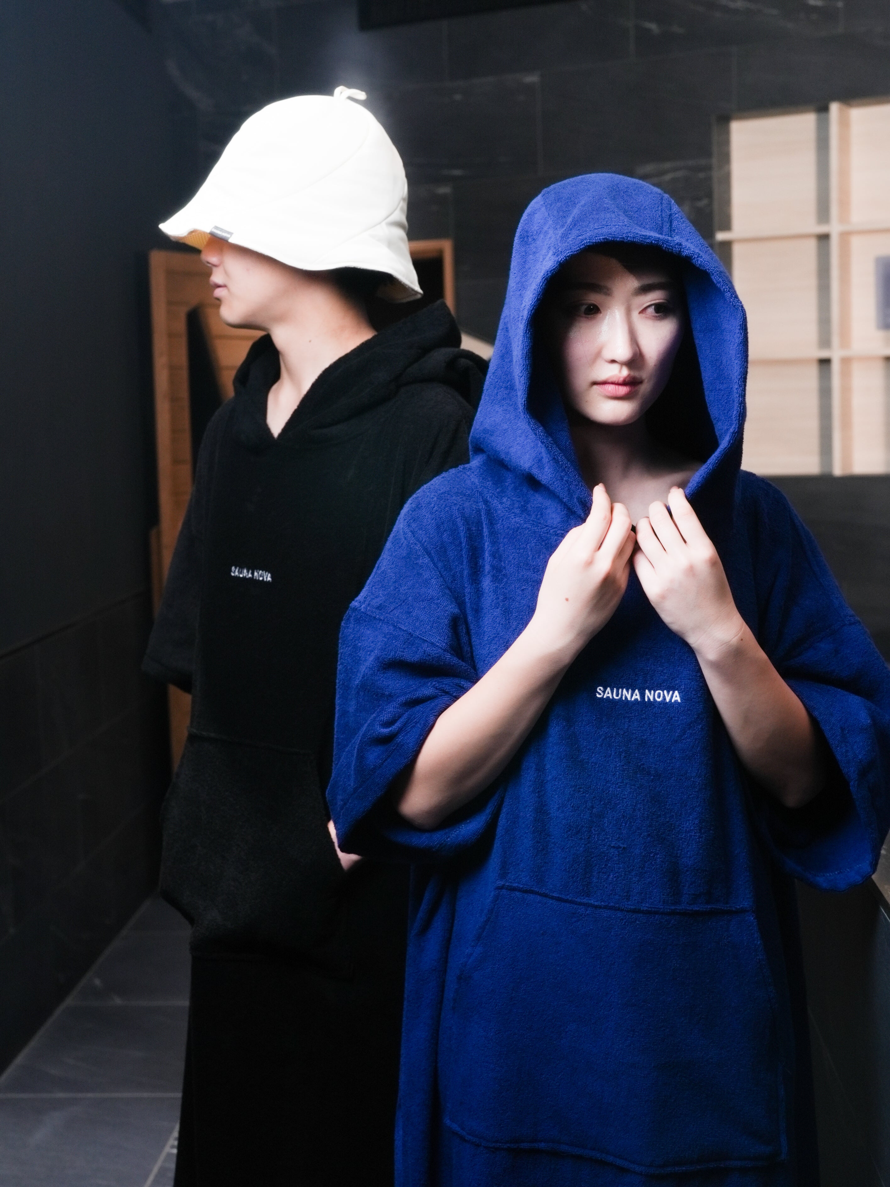 瞑想サウナポンチョ(ブラック)