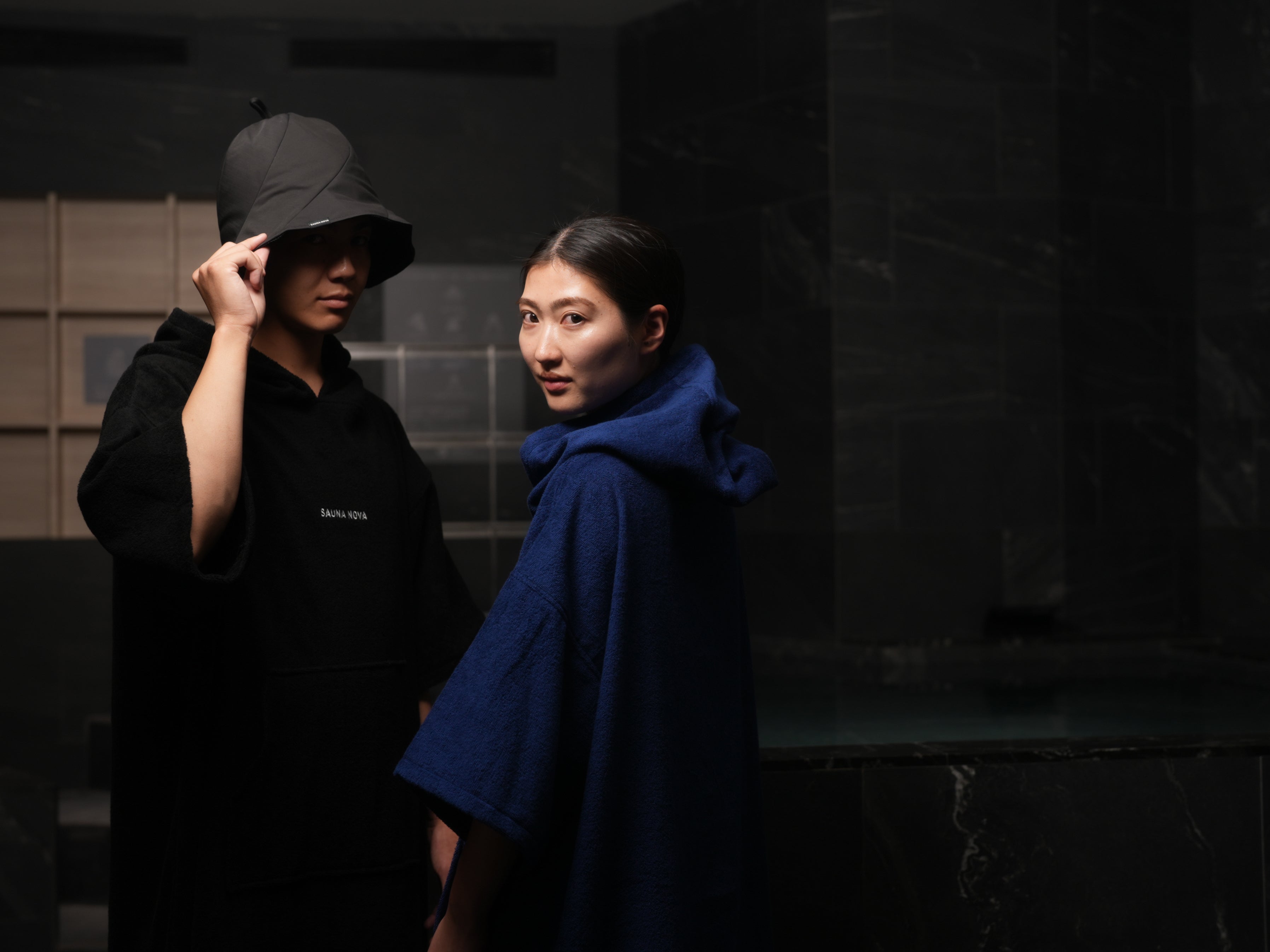 瞑想サウナポンチョ(ブラック)