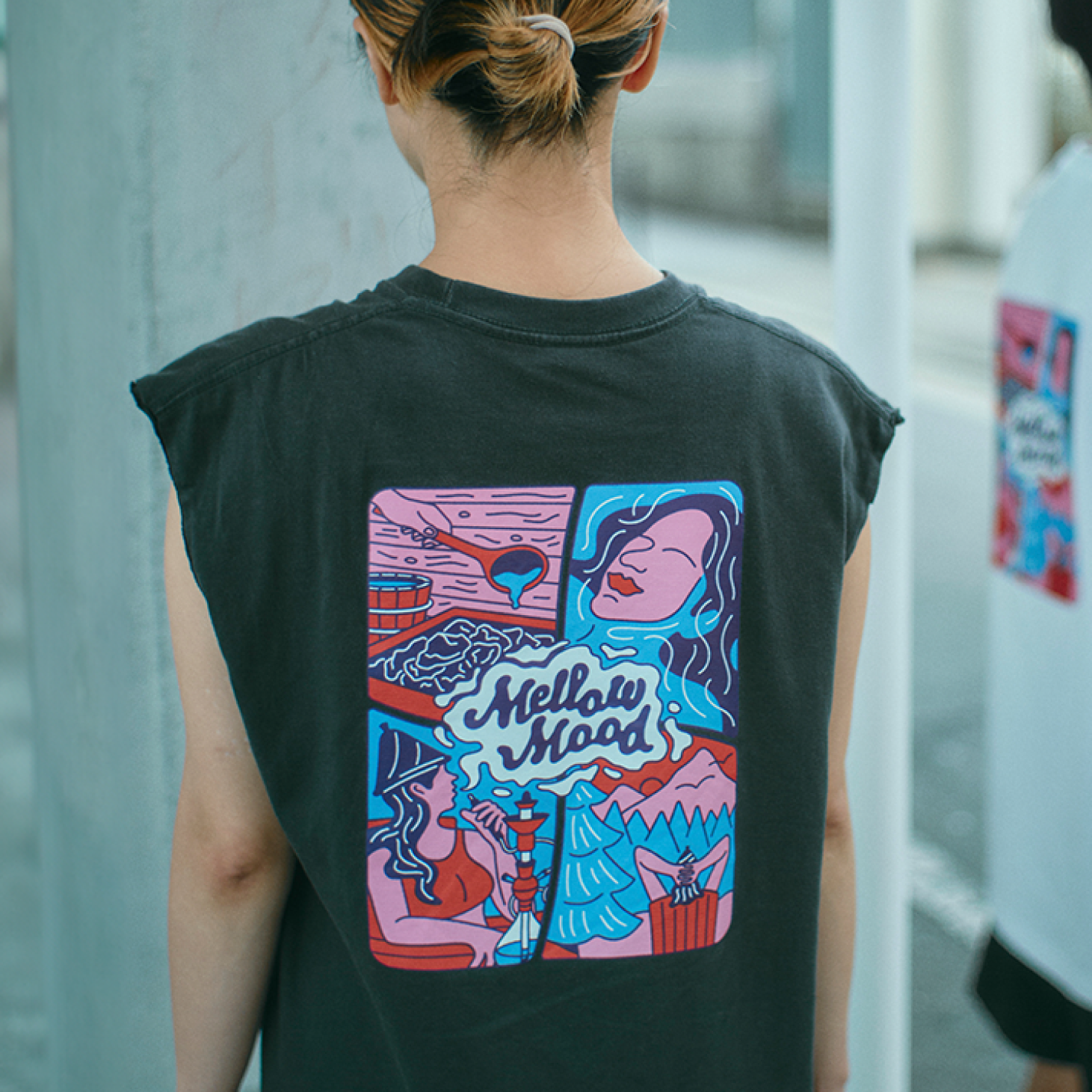 city sauna T-shirts 6.2oz(ノースリーブ)ダークグレー