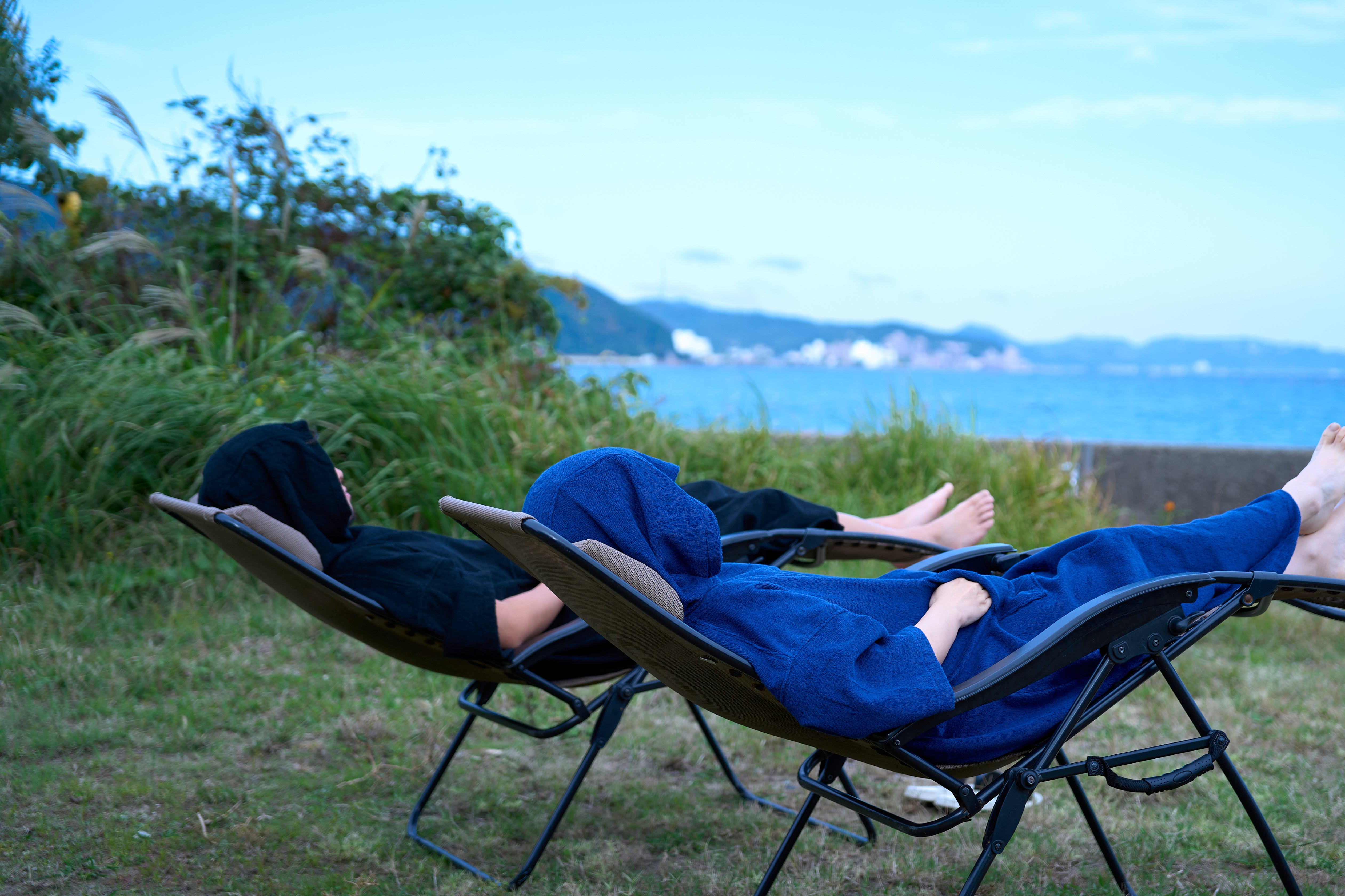 【春夏秋に】瞑想サウナポンチョ(ブラック)