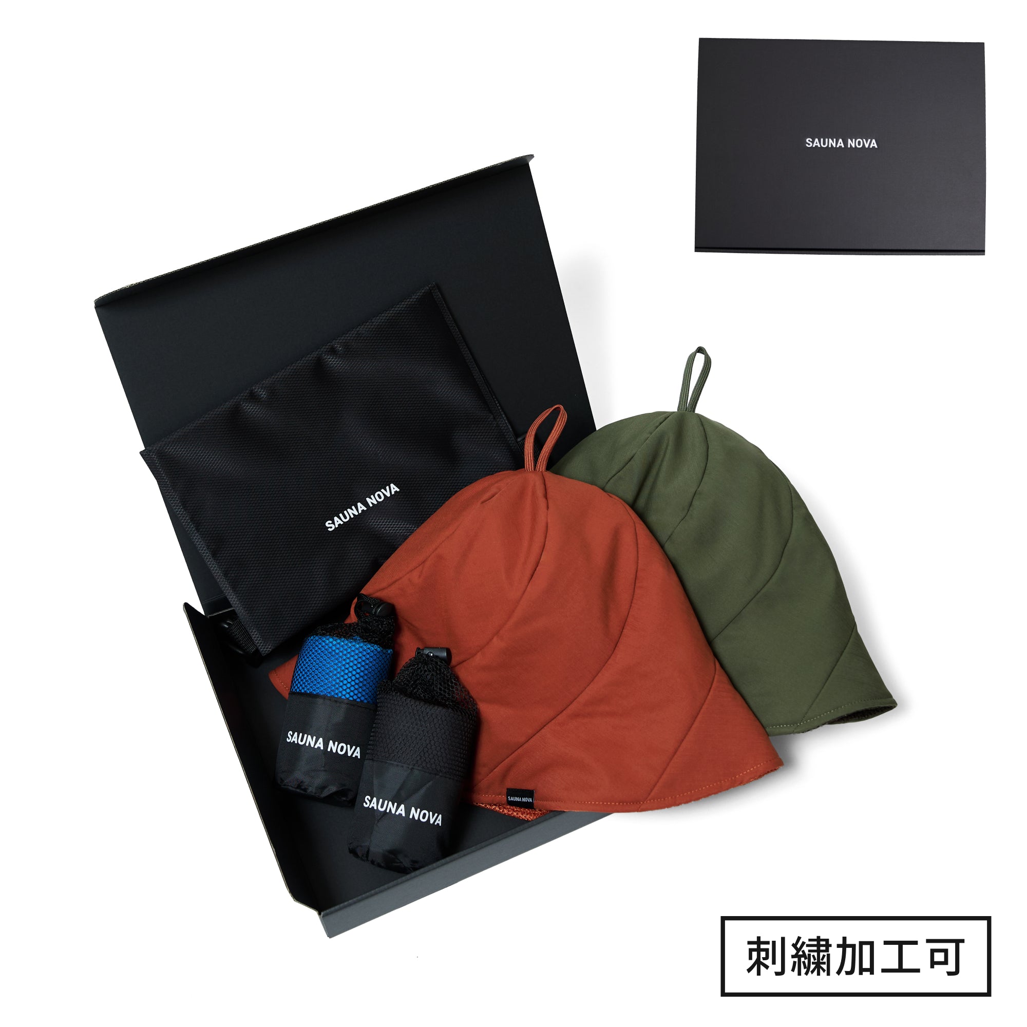 【ギフトBOX｜10月下旬順次発送】サウナハット＋サウナバッグ＋タオル 2個セット