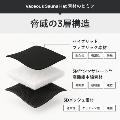 Vaceous Sauna Hat Ver.3（ヴェイシャス サウナハット）ブラッドオレンジ